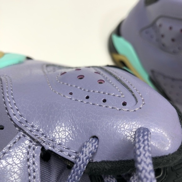 RARE Air Jordan 6 Retro GG Iron Purple Teal Suede High Top Basketball Shoes - Picture 10 of 15